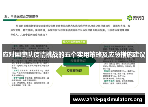 应对国奥队疫情挑战的五个实用策略及应急措施建议