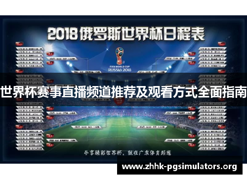 世界杯赛事直播频道推荐及观看方式全面指南