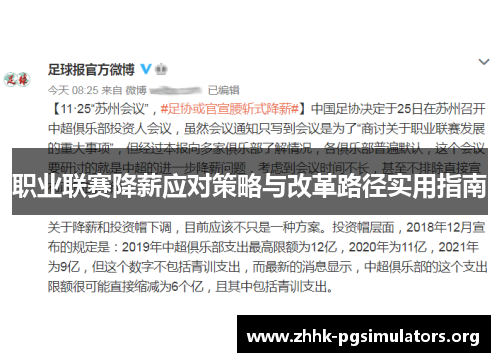 职业联赛降薪应对策略与改革路径实用指南